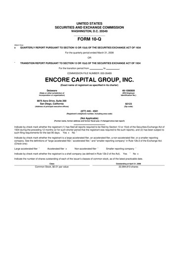 Thumbnail Encore Capital Group 10-Q Quarterly Report FY 