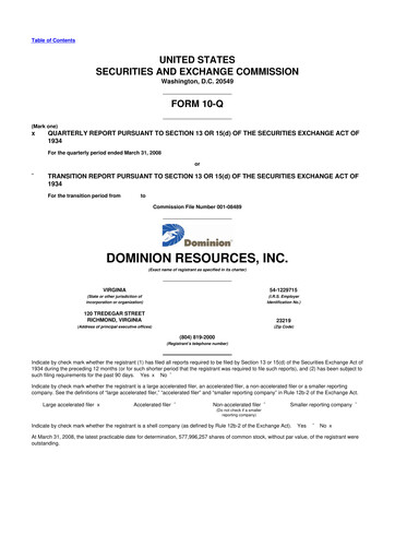 Vorschaubild Dominion Energy 10-Q Quartalsbericht  