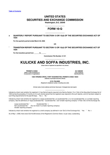 Thumbnail Kulicke and Soffa Industries 10-Q Quarterly Report FY 