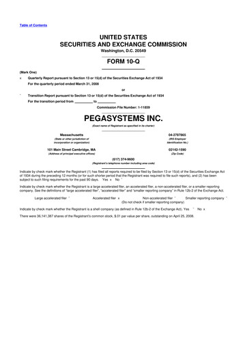 Thumbnail Pegasystems 10-Q Quarterly Report FY 