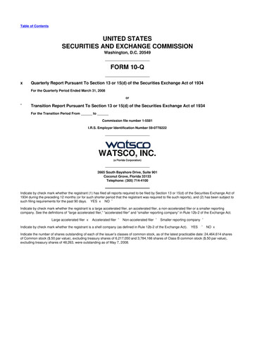 Thumbnail Watsco
 10-Q Quarterly Report FY 