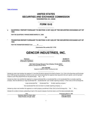 Thumbnail Gencor Industries
 10-Q Quarterly Report FY 