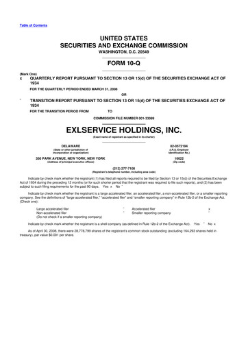 Thumbnail EXL Service
 10-Q Quarterly Report FY 