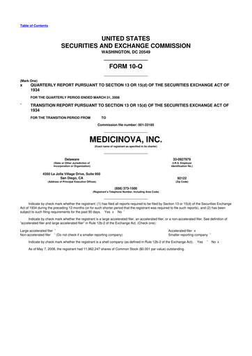 Thumbnail MediciNova 10-Q Quarterly Report FY 