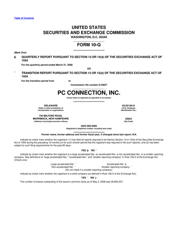 Thumbnail PC Connection
 10-Q Quarterly Report FY 