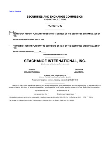Thumbnail SeaChange International 10-Q Quarterly Report FY 