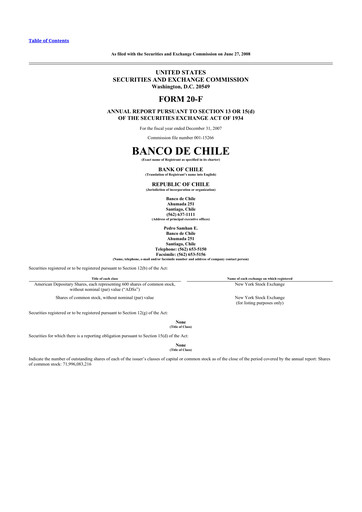 Thumbnail Banco de Chile
 20-F Annual Report 