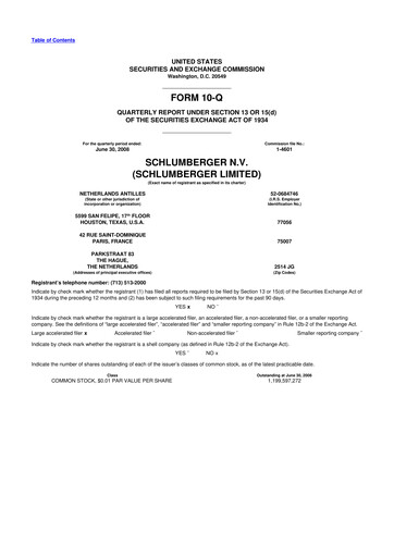 Thumbnail SLB (Schlumberger) 10-Q Quarterly Report FY 