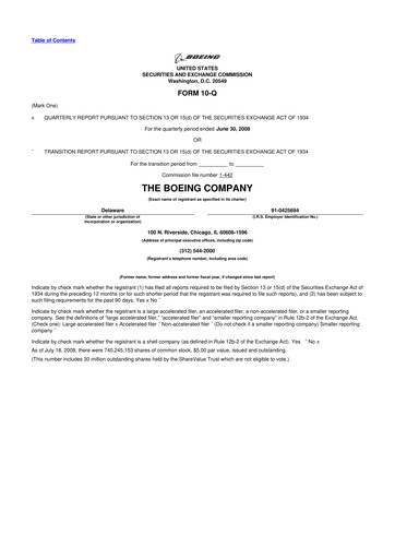 Thumbnail Boeing 10-Q Quarterly Report FY 