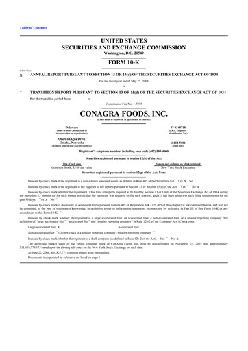 Thumbnail Conagra Brands
 10-K Annual Report 