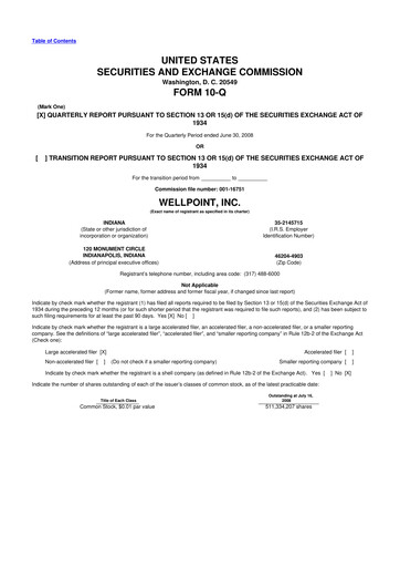 Vorschaubild Elevance Health 10-Q Quartalsbericht  