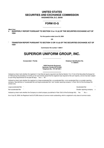 Thumbnail Superior Group of Companies 10-Q Quarterly Report FY 