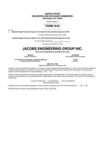 Thumbnail Jacobs Engineering 10-Q Quarterly Report FY 