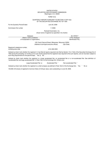 Thumbnail Rockwell Automation
 10-Q Quarterly Report FY 