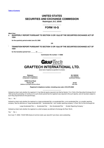 Miniature GrafTech 10-Q Rapport trimestriel  
