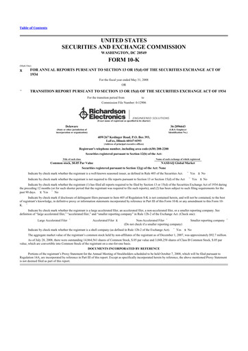 Thumbnail Richardson Electronics 10-K Annual Report 