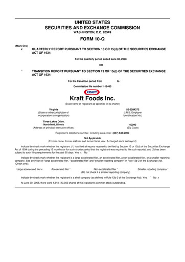 Thumbnail Mondelez International 10-Q Quarterly Report FY 