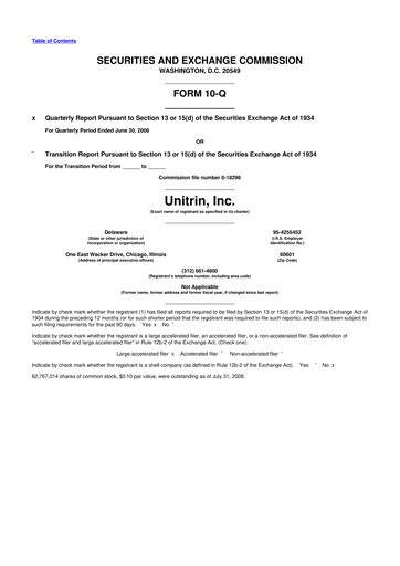 Thumbnail Kemper 10-Q Quarterly Report FY 