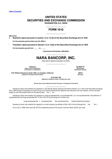 Thumbnail Hope Bancorp 10-Q Quarterly Report FY 