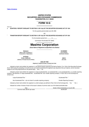 Thumbnail Masimo 10-Q Quarterly Report FY 