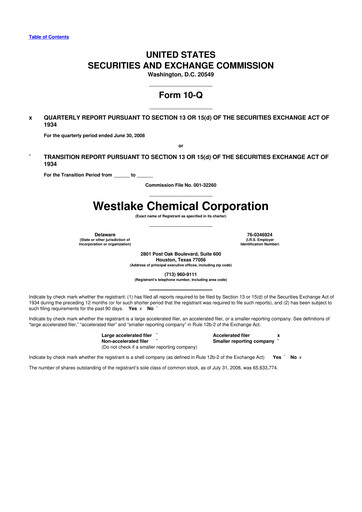 Thumbnail Westlake Corporation
 10-Q Quarterly Report FY 
