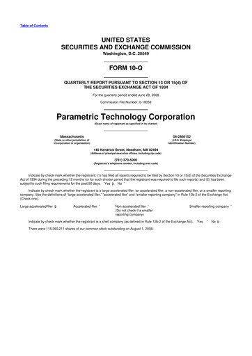Thumbnail PTC 10-Q Quarterly Report FY 