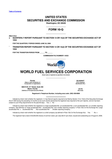 Thumbnail World Kinect 10-Q Quarterly Report FY 