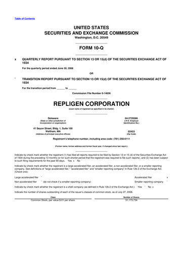 Thumbnail Repligen
 10-Q Quarterly Report FY 