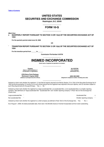 Thumbnail Insmed 10-Q Quarterly Report FY 