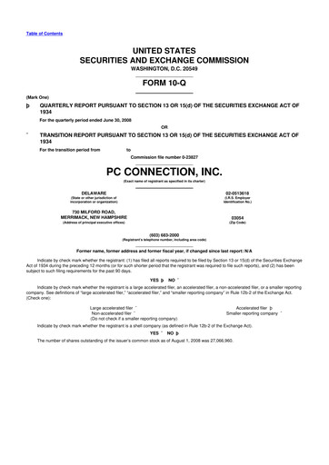 Thumbnail PC Connection
 10-Q Quarterly Report FY 