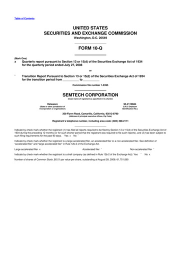 Vorschaubild Semtech 10-Q Quartalsbericht  