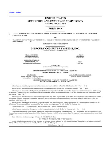 Thumbnail Mercury Systems 10-K Annual Report 