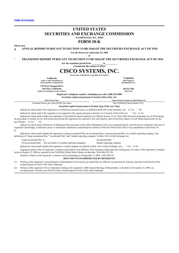 Thumbnail Cisco 10-K Annual Report 