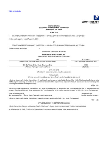 Miniature Worthington Enterprises 10-Q Rapport trimestriel  