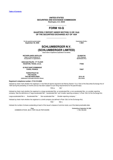 Thumbnail SLB (Schlumberger) 10-Q Quarterly Report FY 