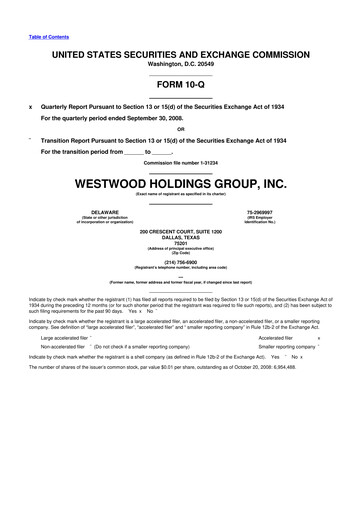 Vorschaubild Westwood Holdings Group 10-Q Quartalsbericht  