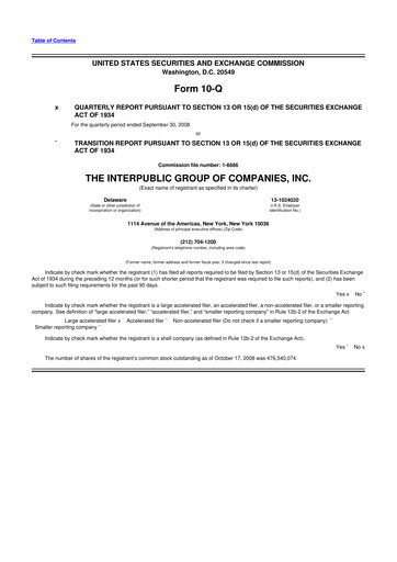 Thumbnail The Interpublic Group of Companies 10-Q Quarterly Report FY 