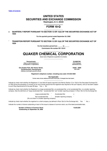 Thumbnail Quaker Houghton 10-Q Quarterly Report FY 