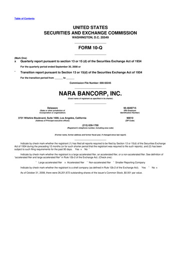 Thumbnail Hope Bancorp 10-Q Quarterly Report FY 