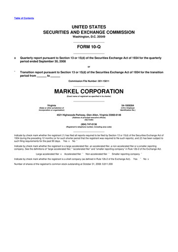 Thumbnail Markel Group 10-Q Quarterly Report FY 