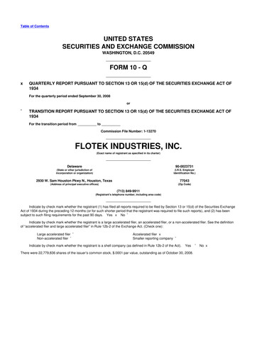 Thumbnail Flotek Industries 10-Q Quarterly Report FY 