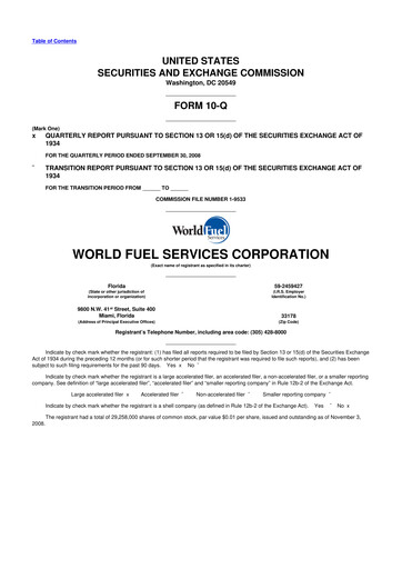 Thumbnail World Kinect 10-Q Quarterly Report FY 