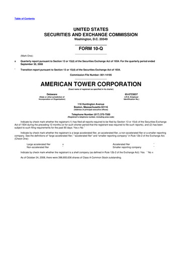 Vorschaubild American Tower 10-Q Quartalsbericht  