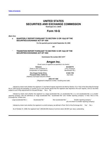 Vorschaubild Amgen 10-Q Quartalsbericht  