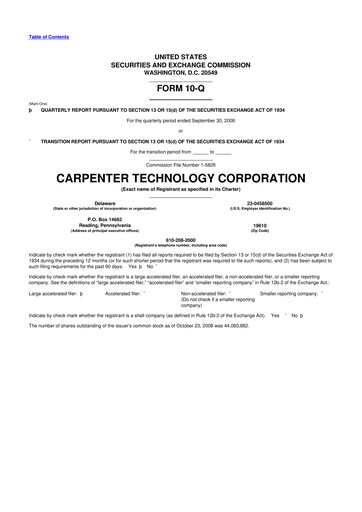 Thumbnail Carpenter Technology 10-Q Quarterly Report FY 