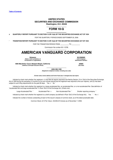 Thumbnail American Vanguard 10-Q Quarterly Report FY 