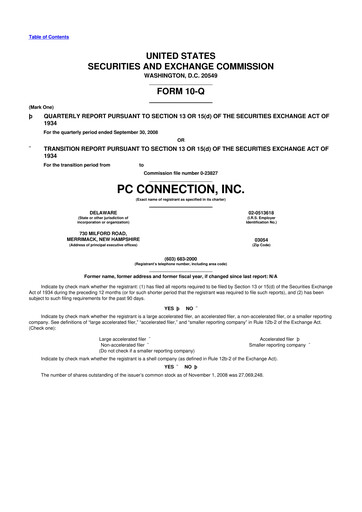 Thumbnail PC Connection
 10-Q Quarterly Report FY 