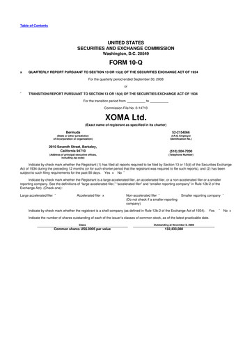 Thumbnail XOMA Royalty 10-Q Quarterly Report FY 