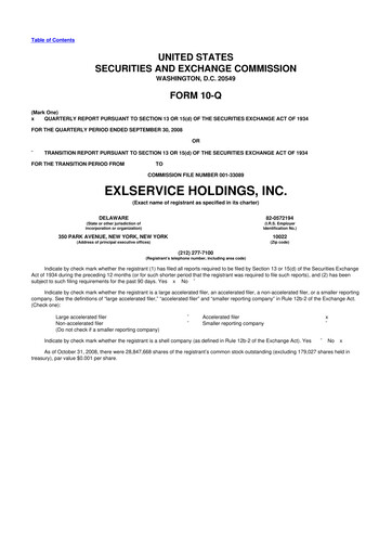 Thumbnail EXL Service
 10-Q Quarterly Report FY 