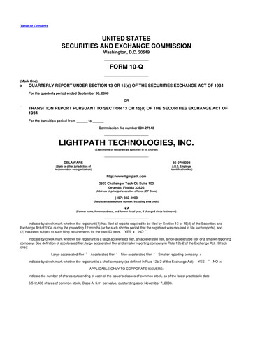 Thumbnail LightPath Technologies 10-Q Quarterly Report FY 